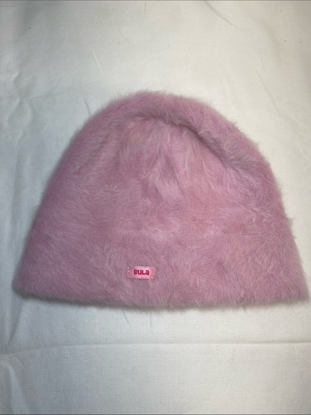 Beautiful Bula Pink Angora Blend Beanie‎